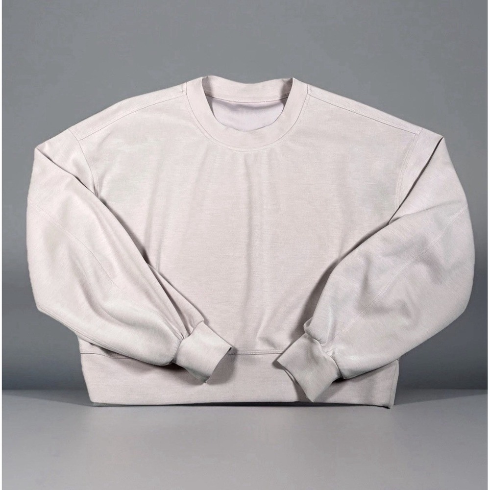 Lululemon Perfectly Oversized Cropped Crew *Softstreme Sz 4 Strawberry Milkshake